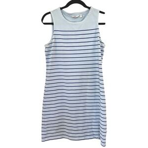 Vineyard Vines Womens Blue Striped Sleeveless Cotton T-Shirt Mini Dress Small